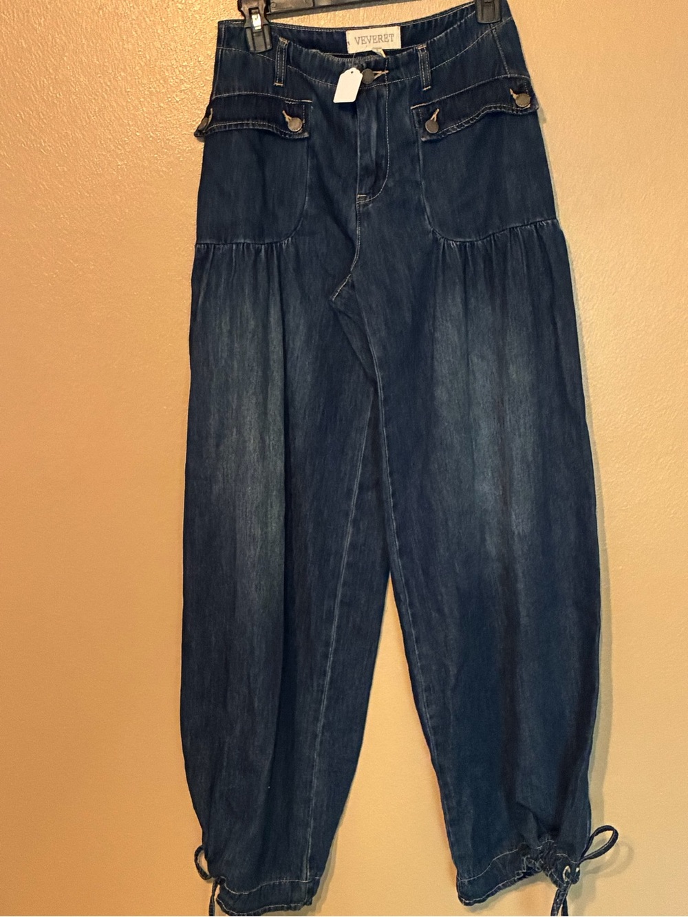 NWT Veveret High Rise Wide Leg Balloon Jeans Size S